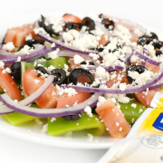Greek Salad with Garlic Toast