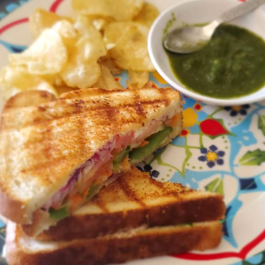Vegetable Club Sandwich