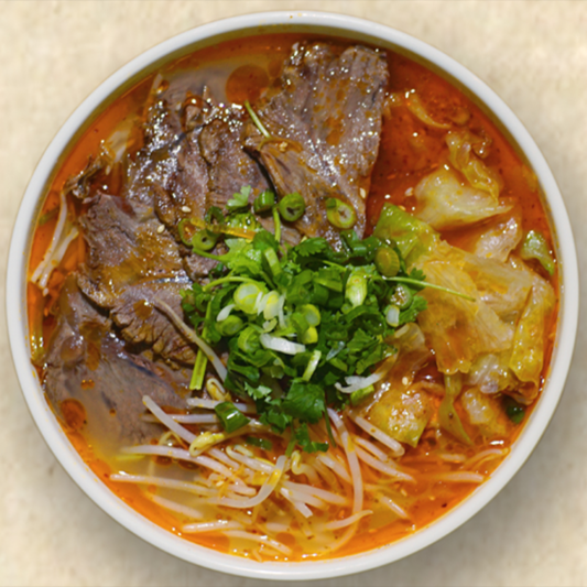 Spicy Beef Rice Noodle Soup 麻辣牛肉粉 kung Fu Noodle Kingsway