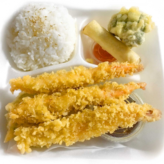 B7. Shrimp Tempura Bento Box UME Fashion Sushi