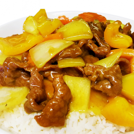 O7. Beef in Curry Sauce Burnaby Palace