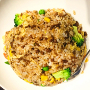 Fried Rice with Egg and Ground Beef