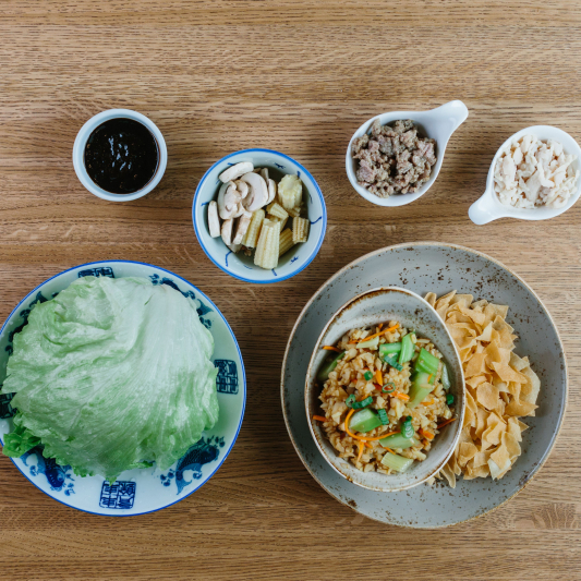 Chicken Chin & Chow's Lettuce Wraps Woking Dragon Langley