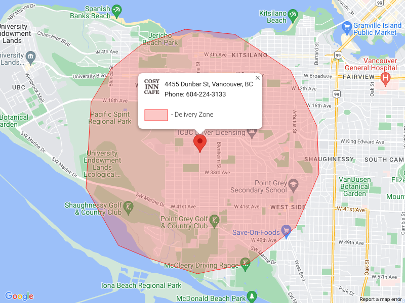 Location Cosy Inn Cafe